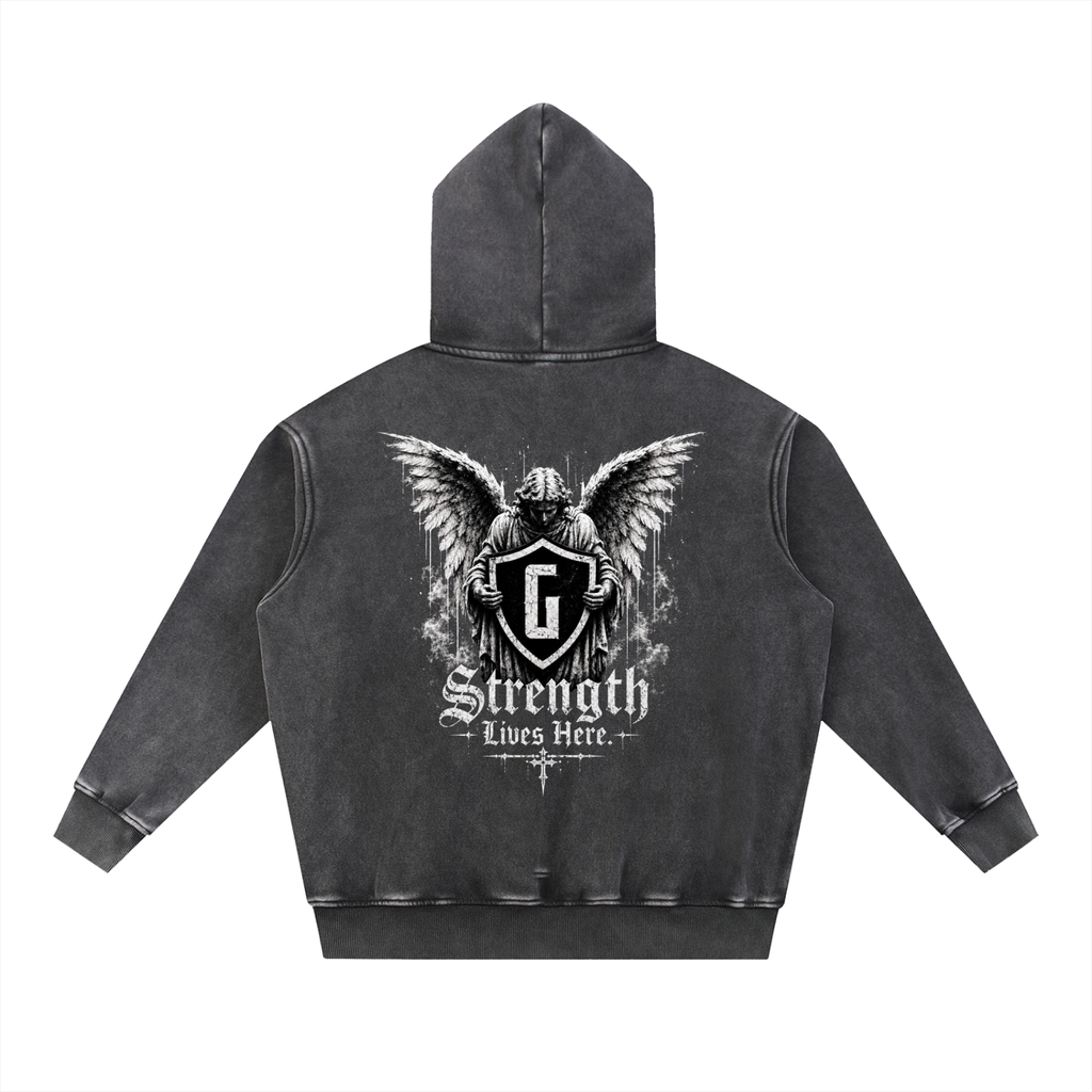 Guardian Angel Washed Ultra Oversized Hoodie
