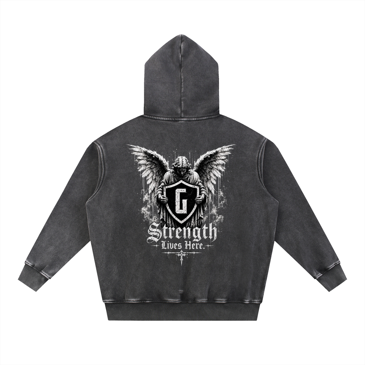 Guardian Angel Washed Ultra Oversized Hoodie