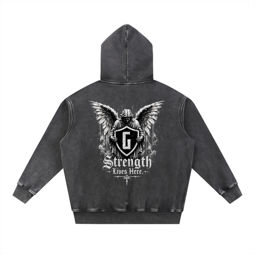 Guardian Angel Washed Ultra Oversized Hoodie